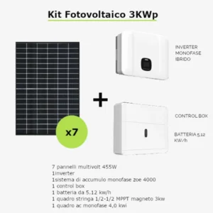 Kit Fotovoltaico 3Kwp